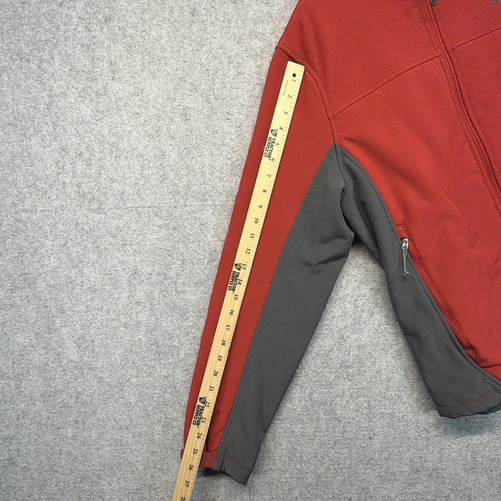 The North Face Windwall Jacket Mens Large Red Sherpa Lined Full Zip Windbreaker
